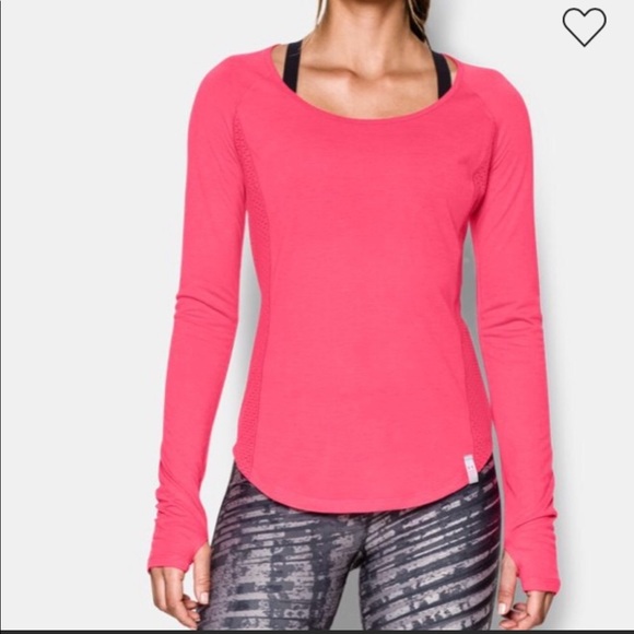 Under Armour Tops - Under Armour Hot Pink Long Sleeve Workout Top